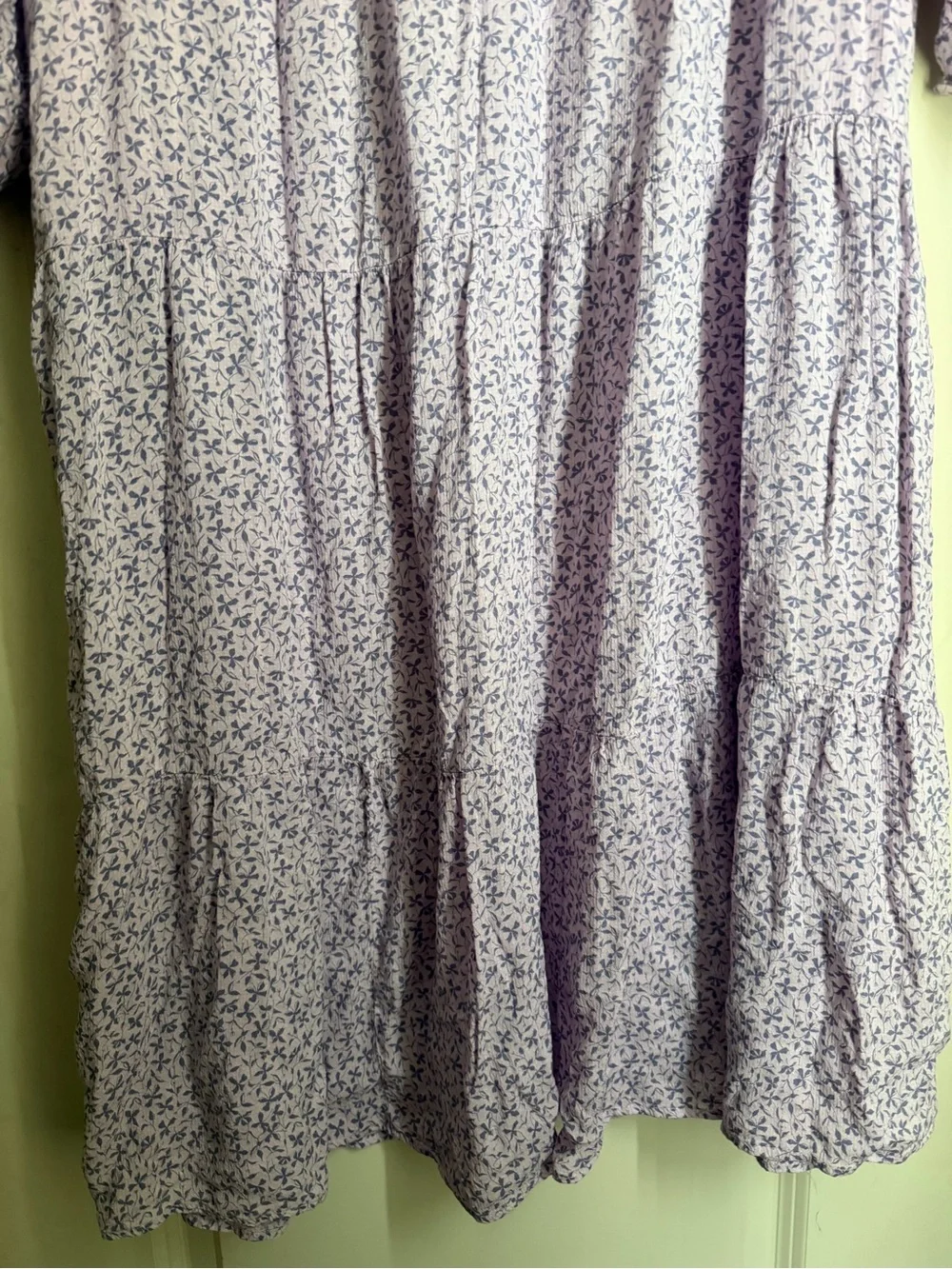 a new day rayon Lilac Floral print V‑Neck Maxi Dress lightweight boho summer - Picture 3 of 12